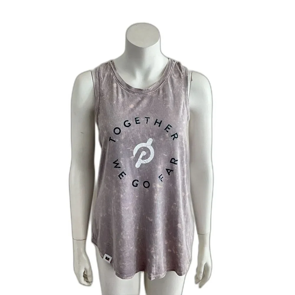Peloton Flow Racer Tank Washed Silver Racerback M - Picture 2 of 10